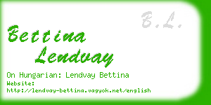 bettina lendvay business card